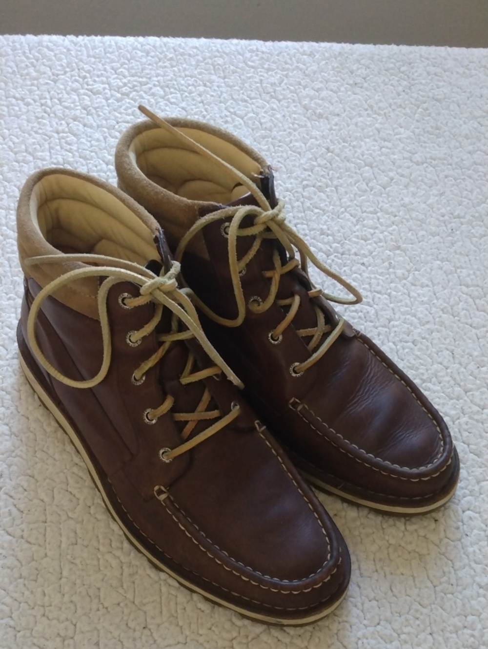 Sperry Brown Leather/Suede Moc Toe Boots  10.5 M